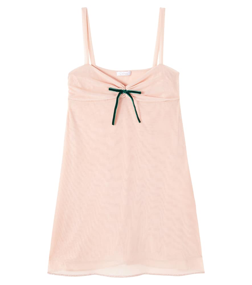 Oseree Oséree Kids Bow-detail Tulle Slip Dress In Pink