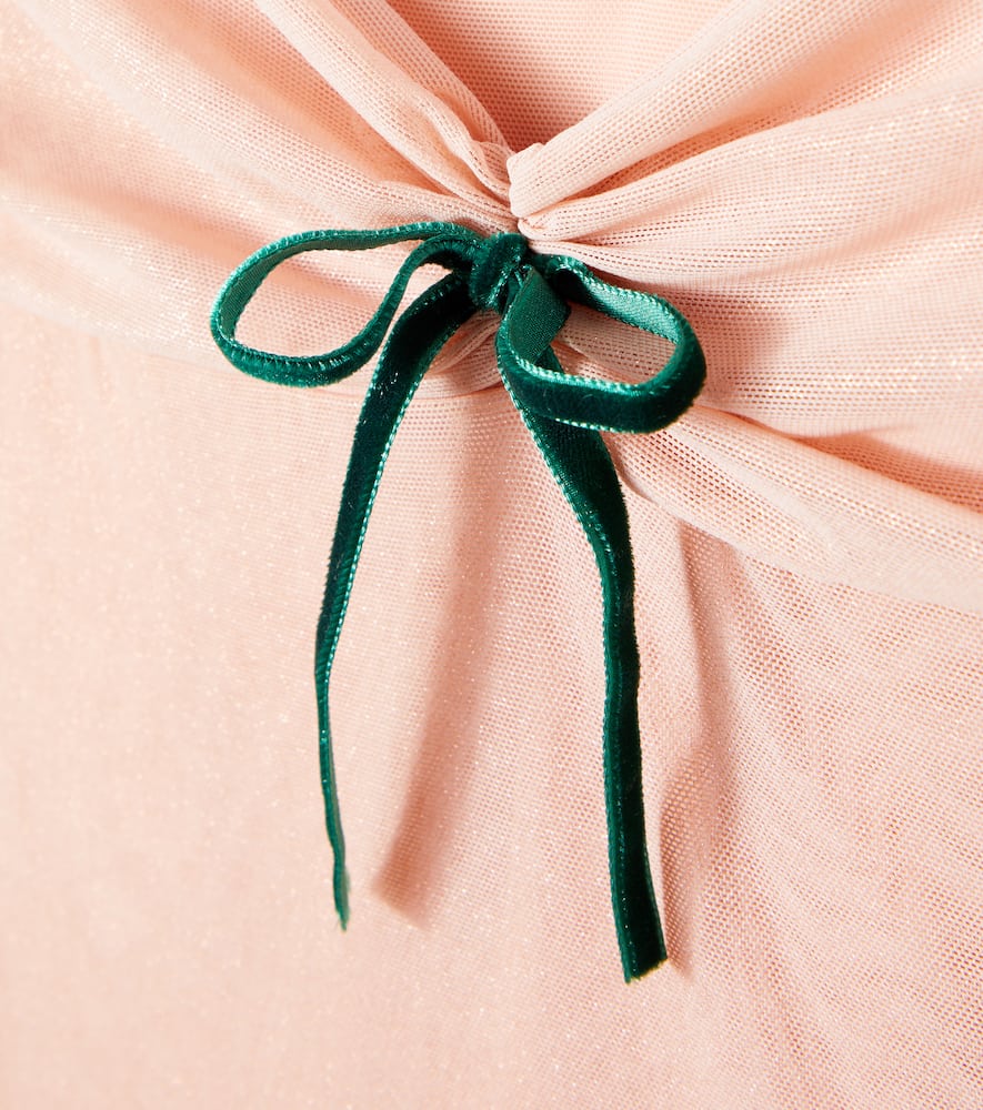 Oseree Oséree Kids Bow-detail Tulle Slip Dress In Pink