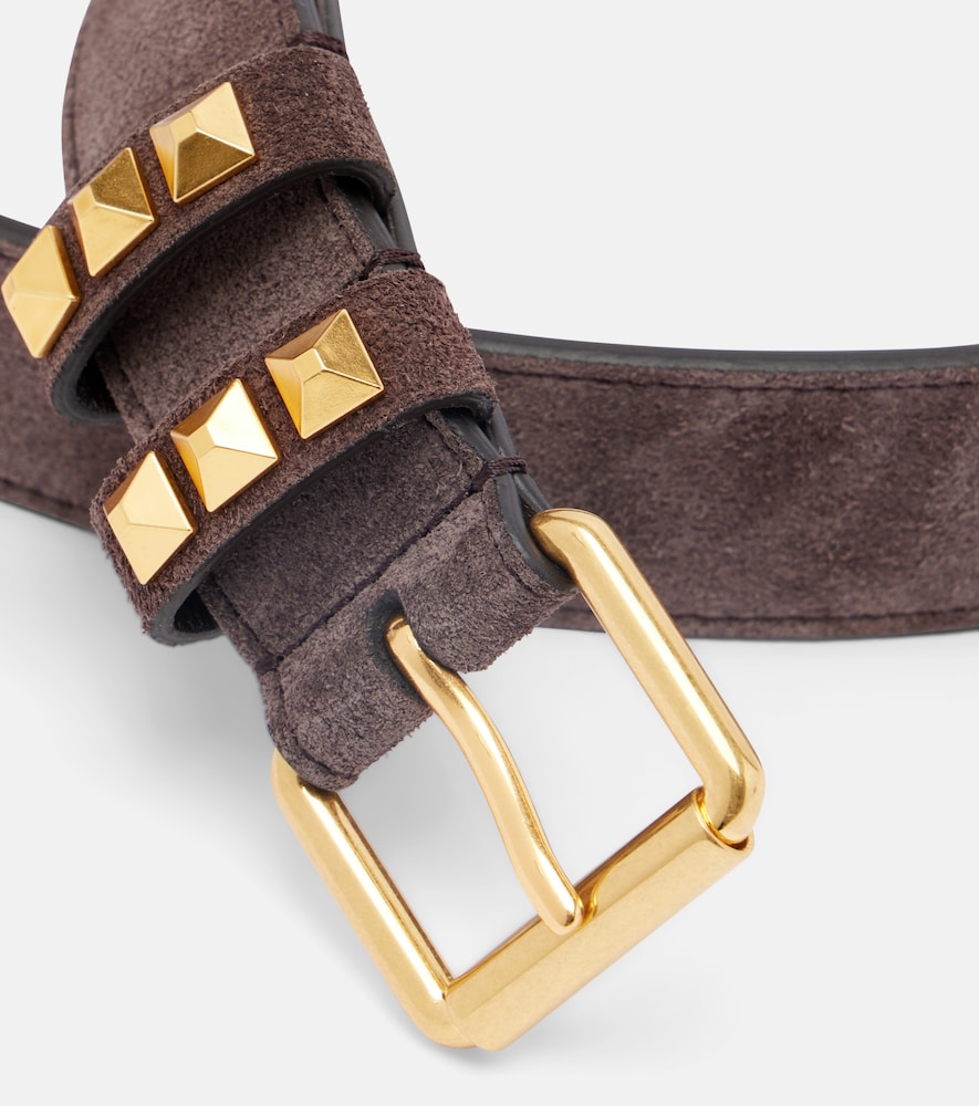  Valentino Garavani Valentino Garavani Gürtel Flaneuse Rockstud Aus Veloursleder 