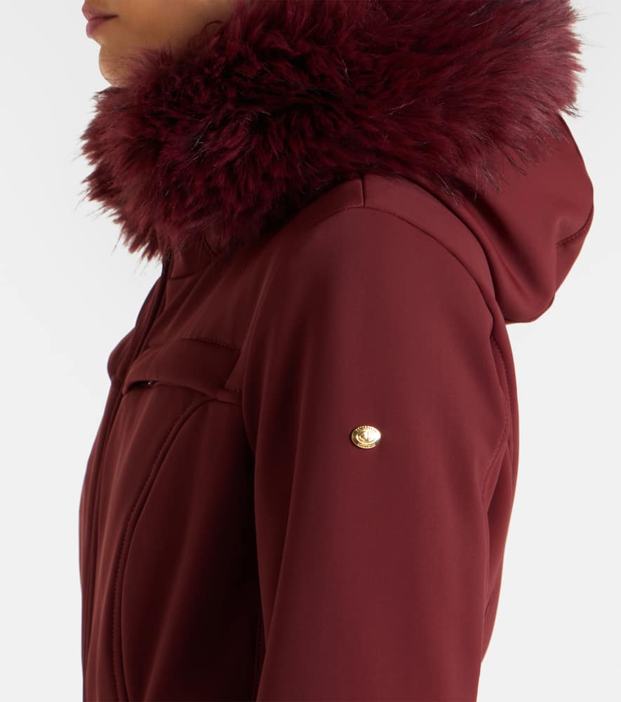 Goldbergh Parry Belted Down Ski Suit In Burgundy
