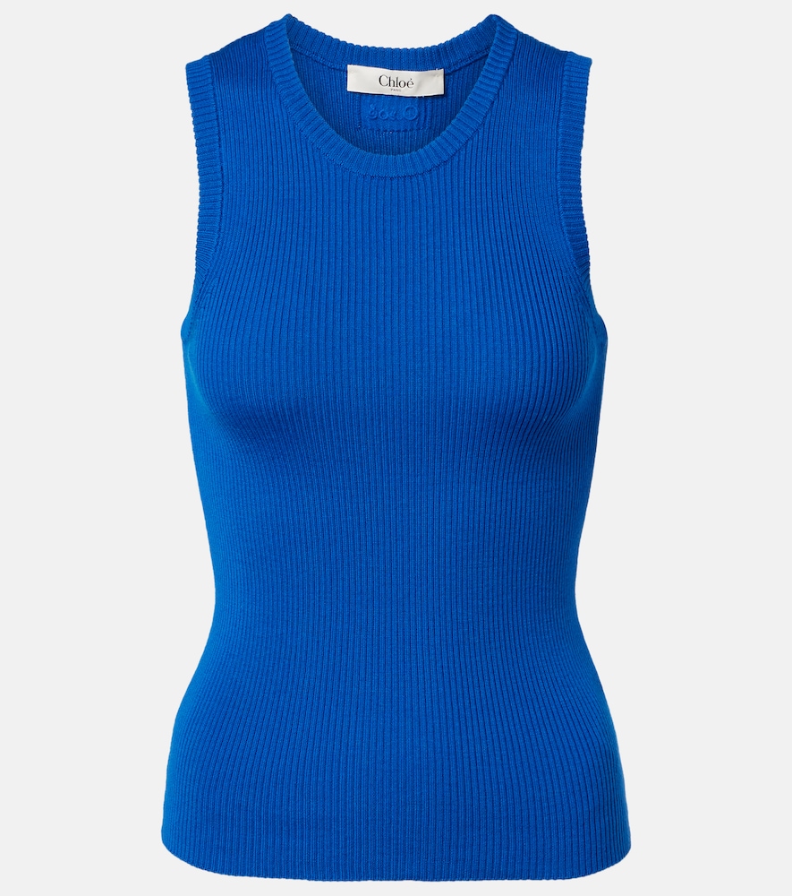 Chloe Chloé Ribbed-knit wool tank top