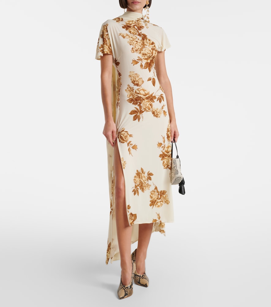 Magda Butrym Floral scarf-detail midi dress