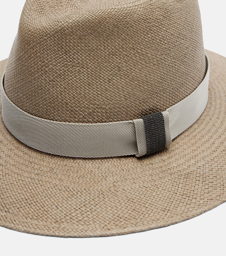  Brunello Cucinelli Brunello Cucinelli Fedora-hut Aus Stroh 