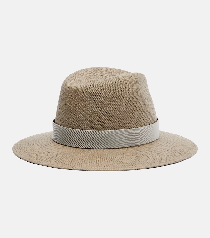  Brunello Cucinelli Brunello Cucinelli Fedora-hut Aus Stroh 
