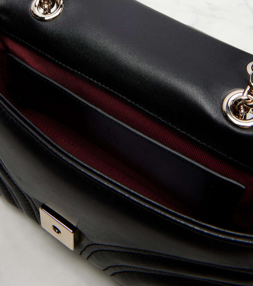  Gucci Gucci Schultertasche Gg marmont small Aus Leder 