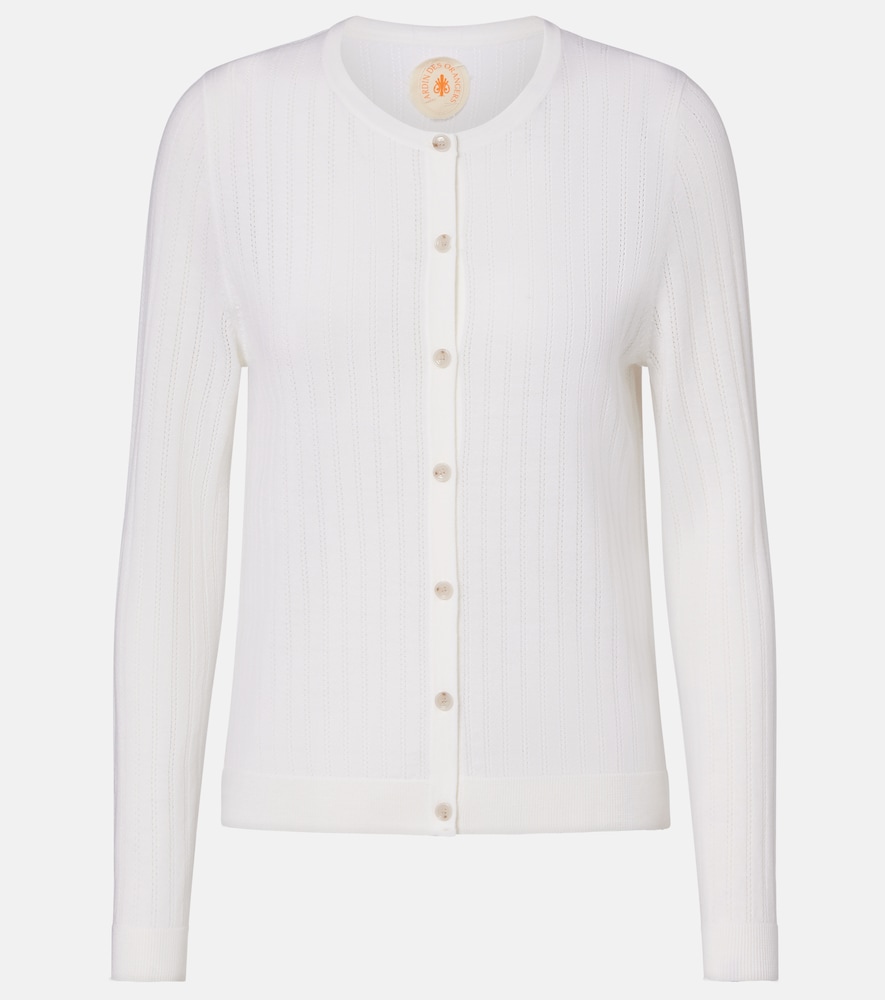 Jardin des Orangers Pointelle virgin wool cardigan
