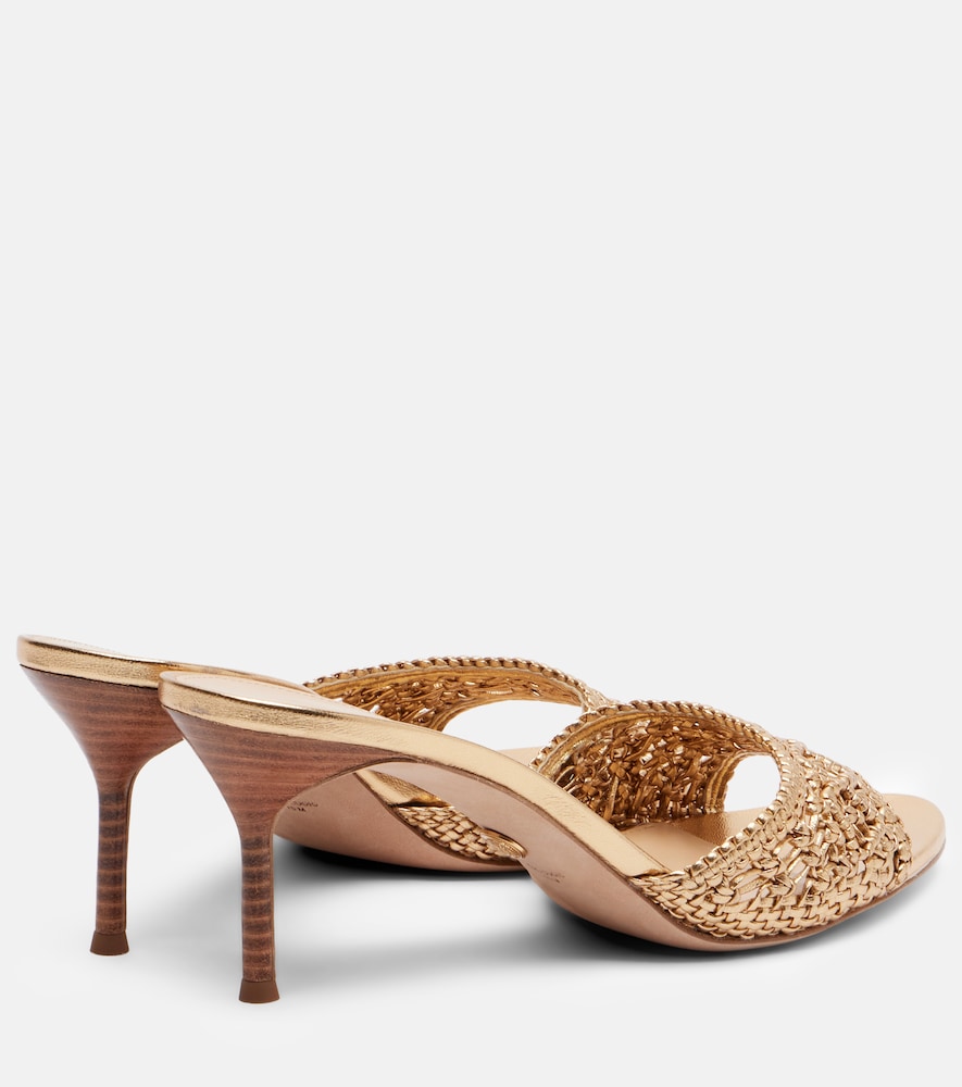  Veronica Beard Veronica Beard Pantoletten Aus Metallic-leder 