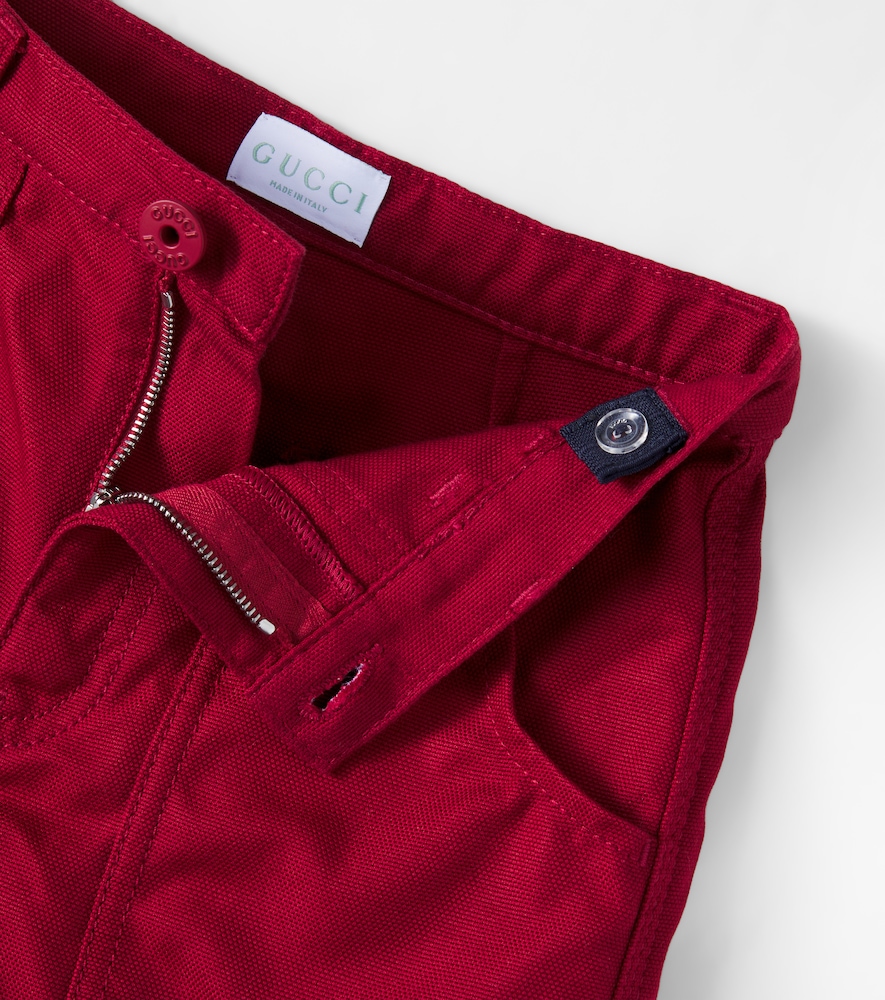  Gucci Kids Gucci Kids Shorts Web Stripe Aus Baumwoll-canvas 