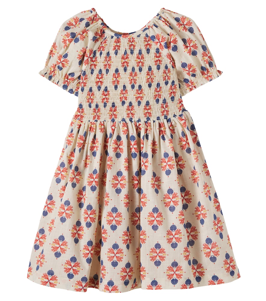 Bebe Organic Multicoloured Kaia Printed Shirred Cotton Dress Y Size 3 - Mytheresa