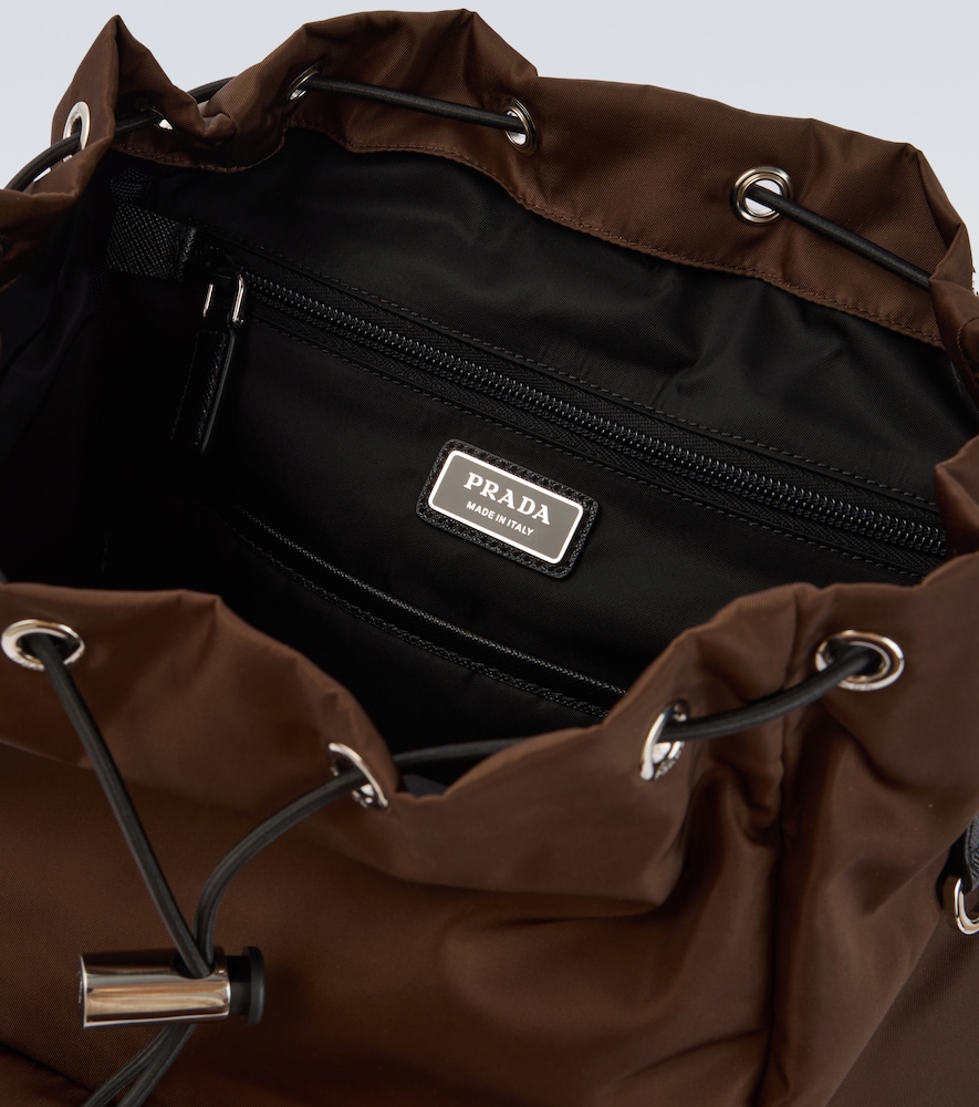  Prada Prada Mochila De Re-nylon Con Piel 