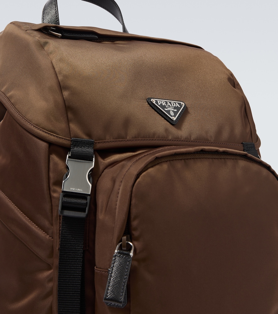  Prada Prada Mochila De Re-nylon Con Piel 