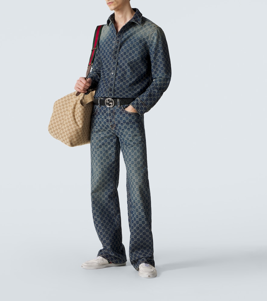  Gucci Gucci Flared Jeans Gg Aus Jacquard 