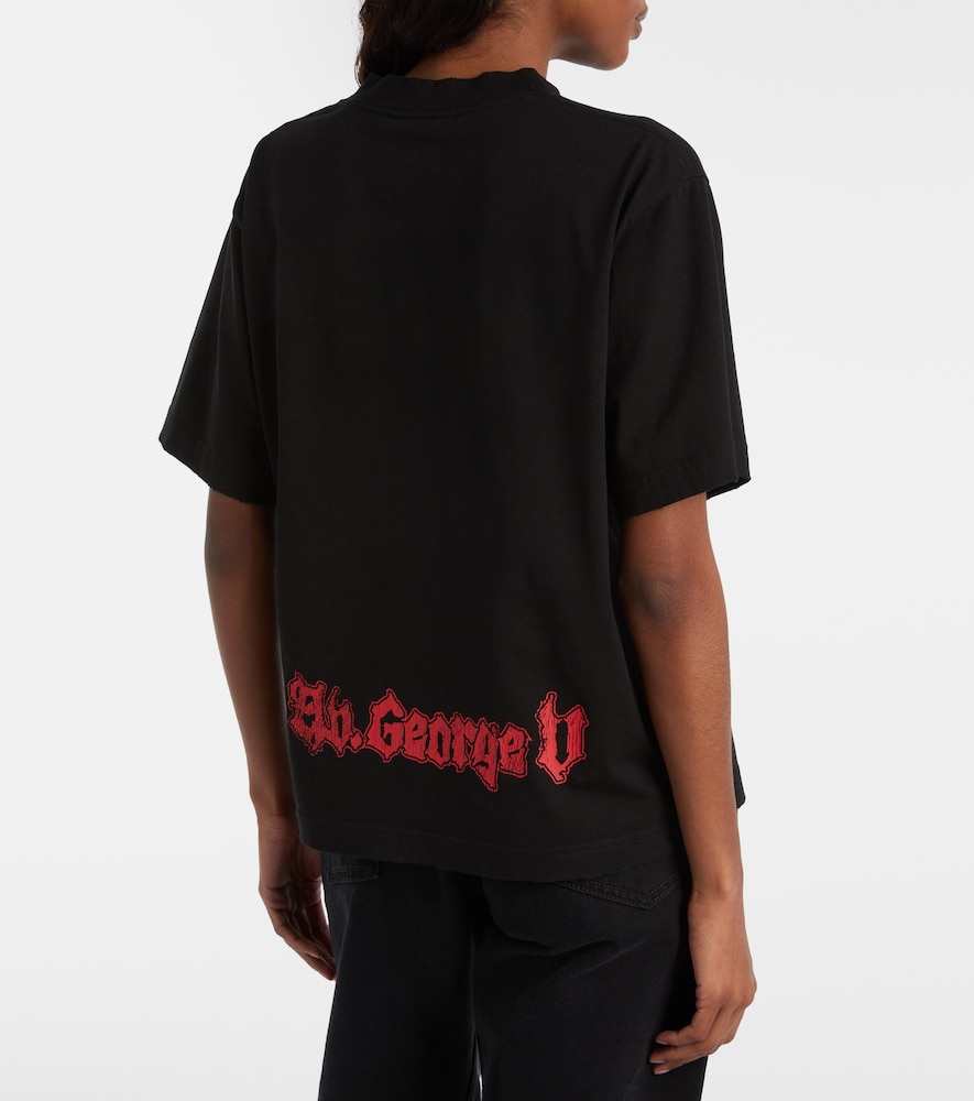  Balenciaga Balenciaga Camiseta De Algodón Estampada 