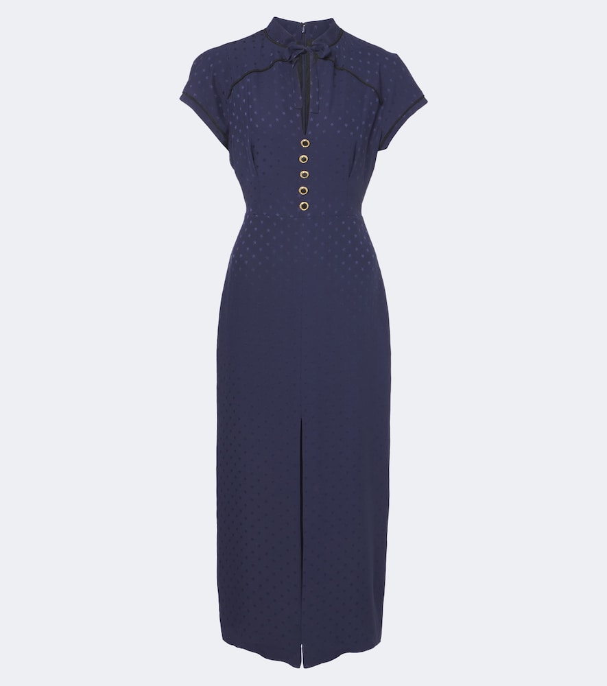 Alessandra Rich Robe midi en jacquard de soie