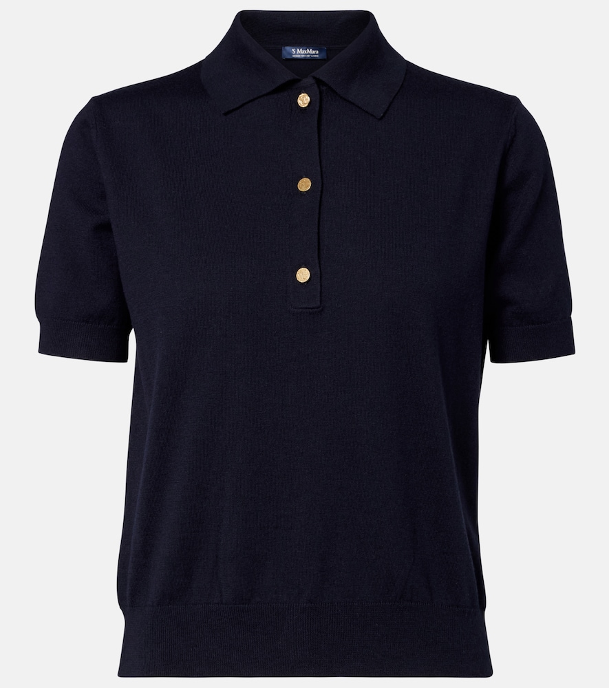 'S Max Mara Cotton, silk, and cashmere polo sweater