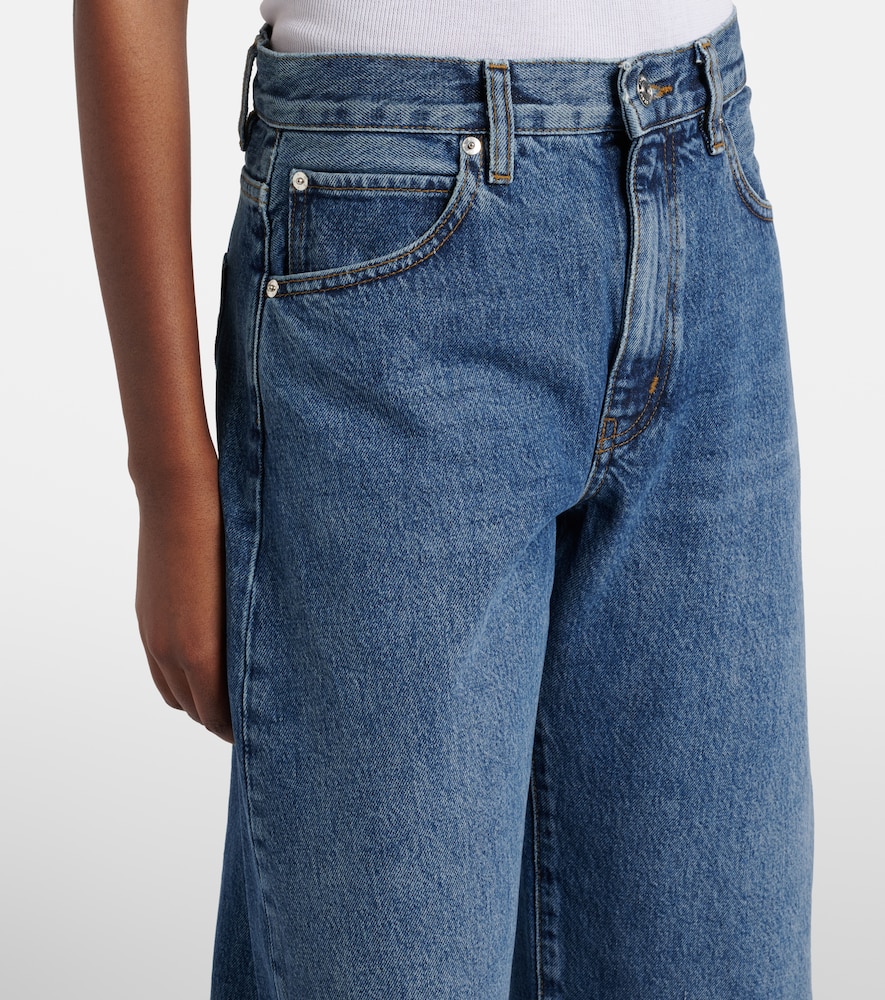 Bubble Crop Barrel-Leg Jeans