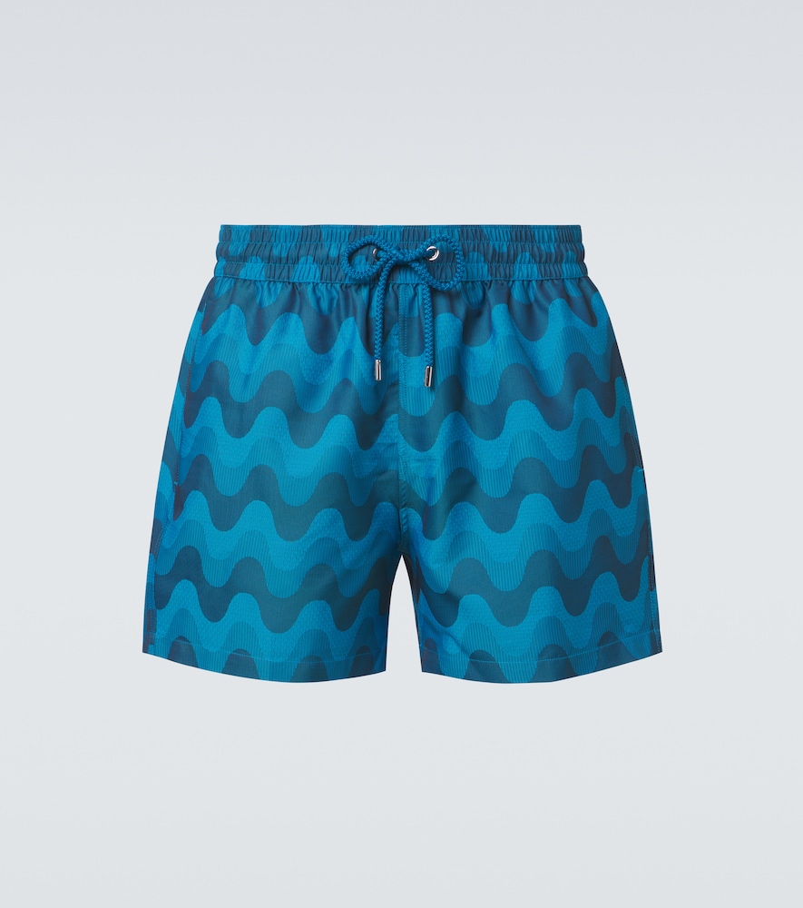 Frescobol Carioca Men's Blue Rio Printed Swim Trunks UK Size 38 - Mytheresa