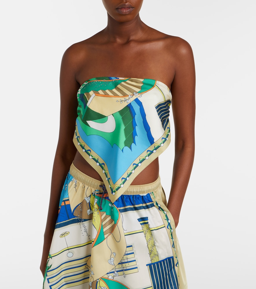  Tory Burch Tory Burch Printed Silk Top 
