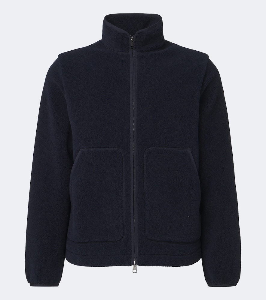 Moncler Men's Blue Fleece Jacket UK Size 42 - Mytheresa