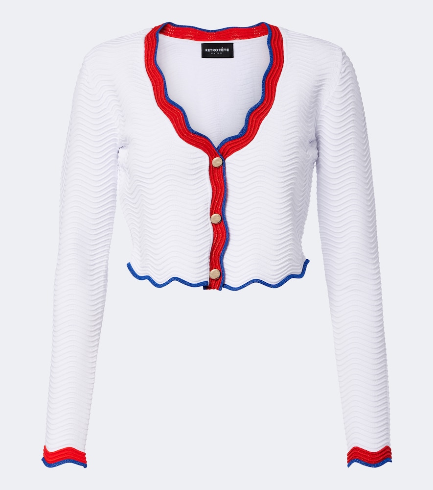 Retroféte Retrofête Orlaithe Ribbed-knit Cardigan In White