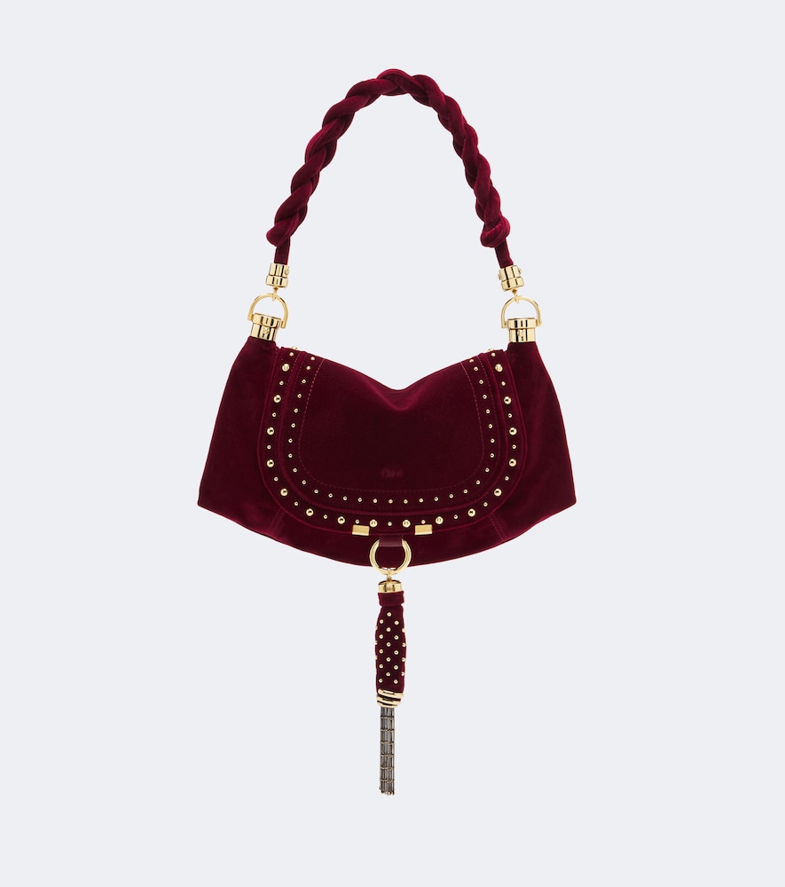 Chloé Schultertasche Marcie Foulard Small aus Samt