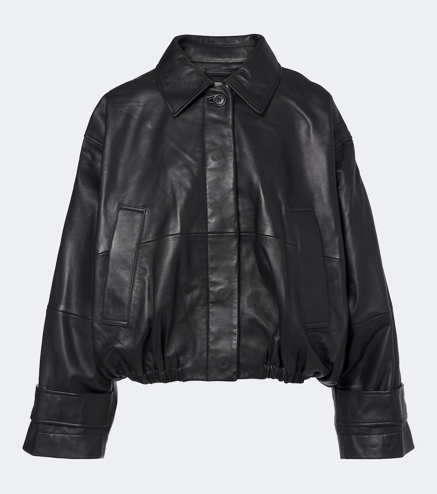 Rohe Women's Black Leather Blouson Jacket UK Size 8 - Mytheresa
