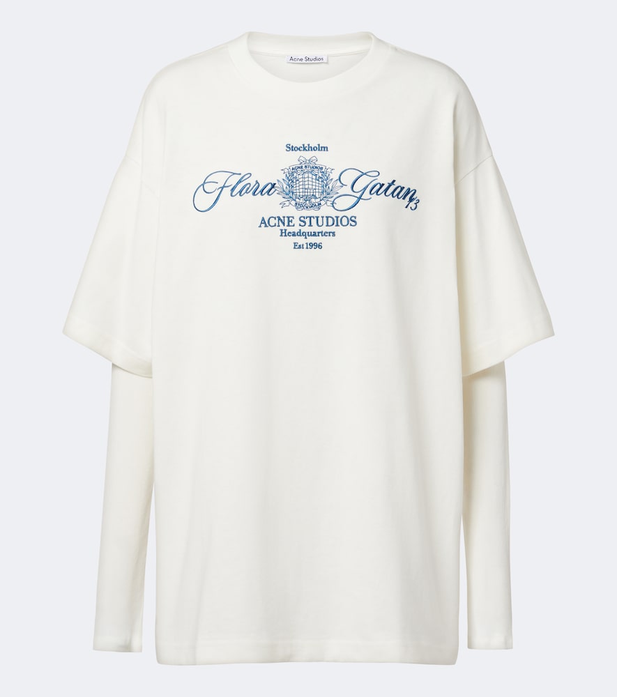 T-shirt in jersey di cotone con ricamo