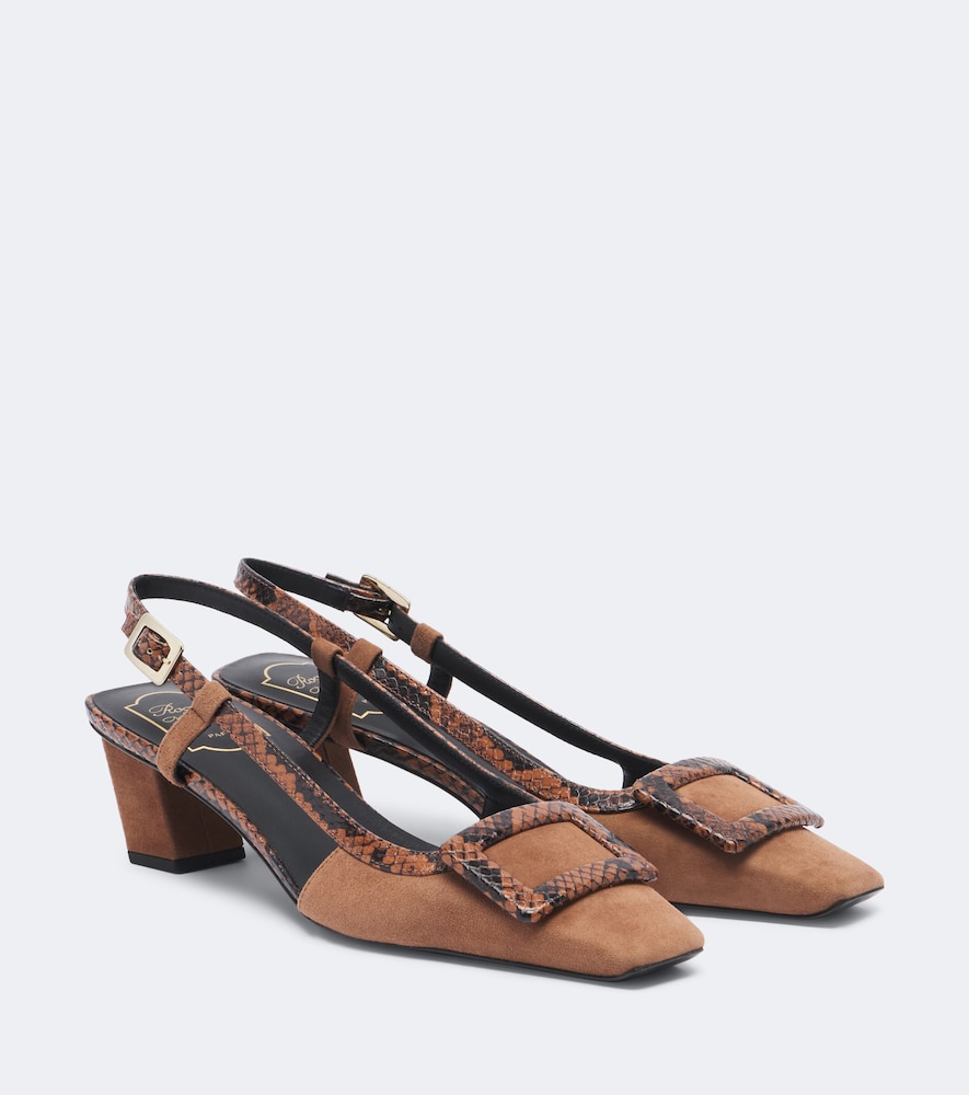 Slingback-Pumps Belle Vivier aus Veloursleder