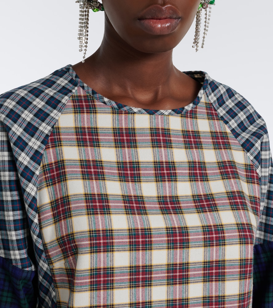 Checked Cotton Flannel Top