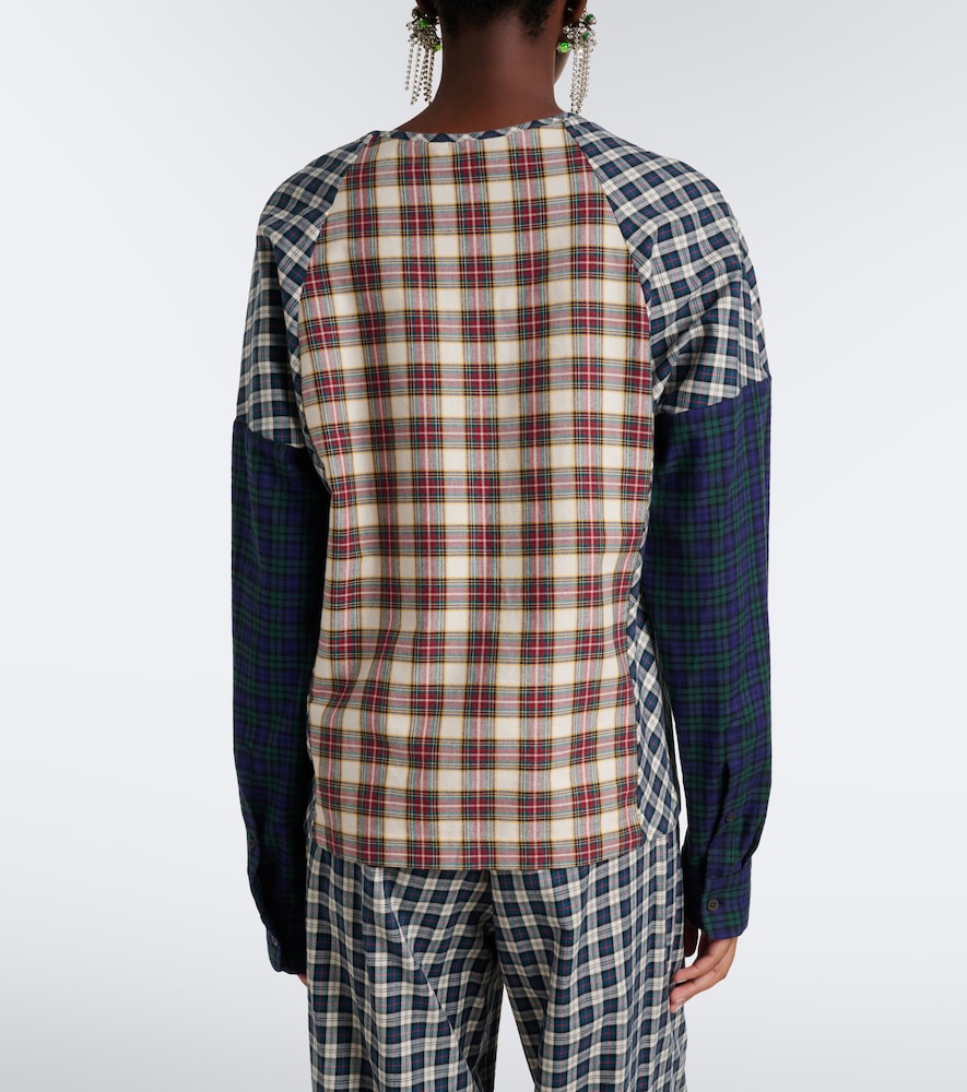 Checked Cotton Flannel Top