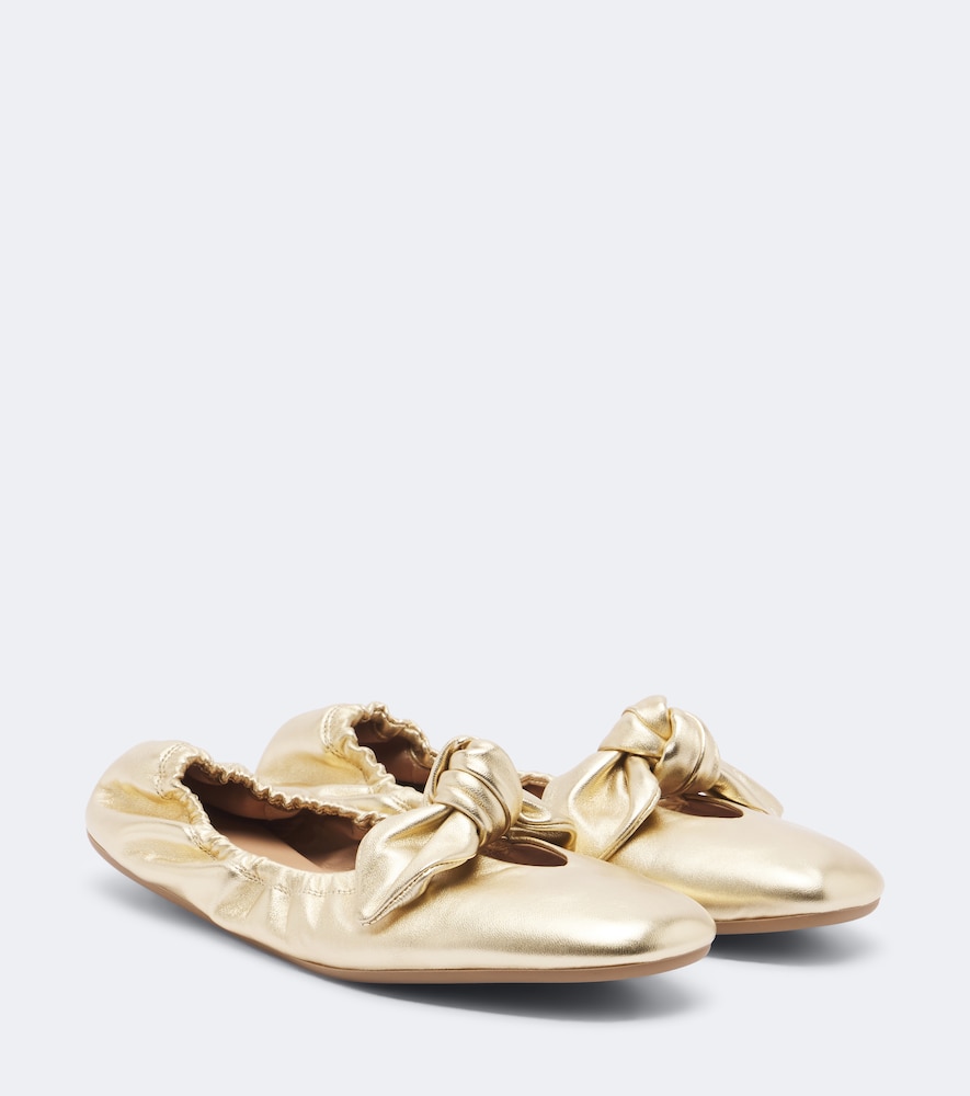 Ballerine Carousel in pelle metallizzata