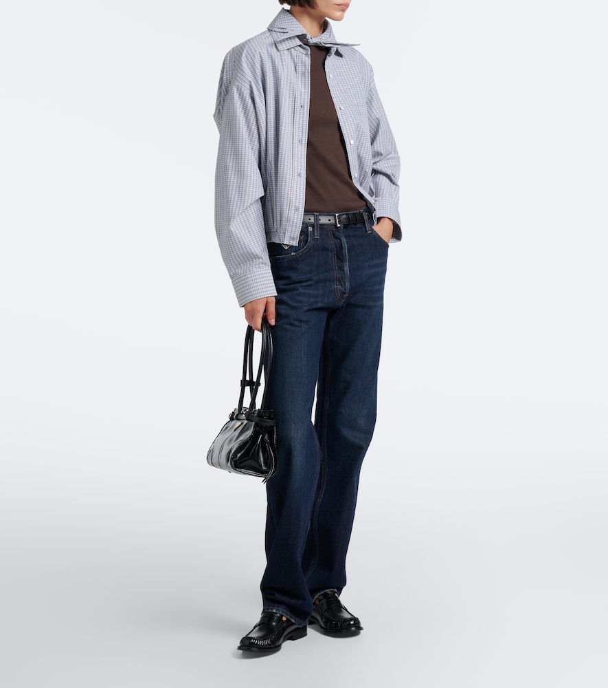 Mid-Rise Straight Jeans
