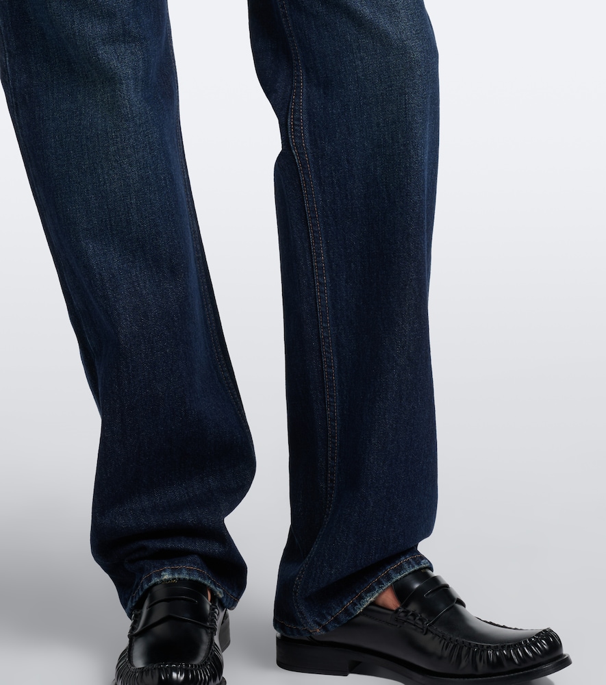 Mid-Rise Straight Jeans