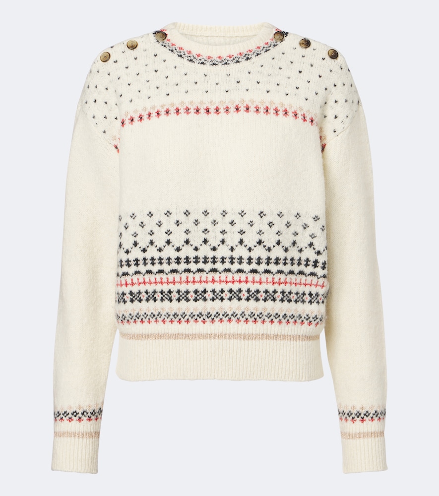 Zoe Fair Isle Cotton And Wool-Blend Sweater