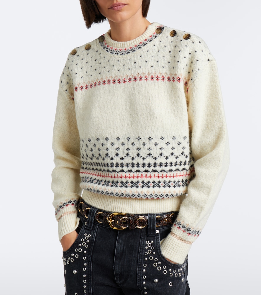Zoe Fair Isle Cotton And Wool-Blend Sweater