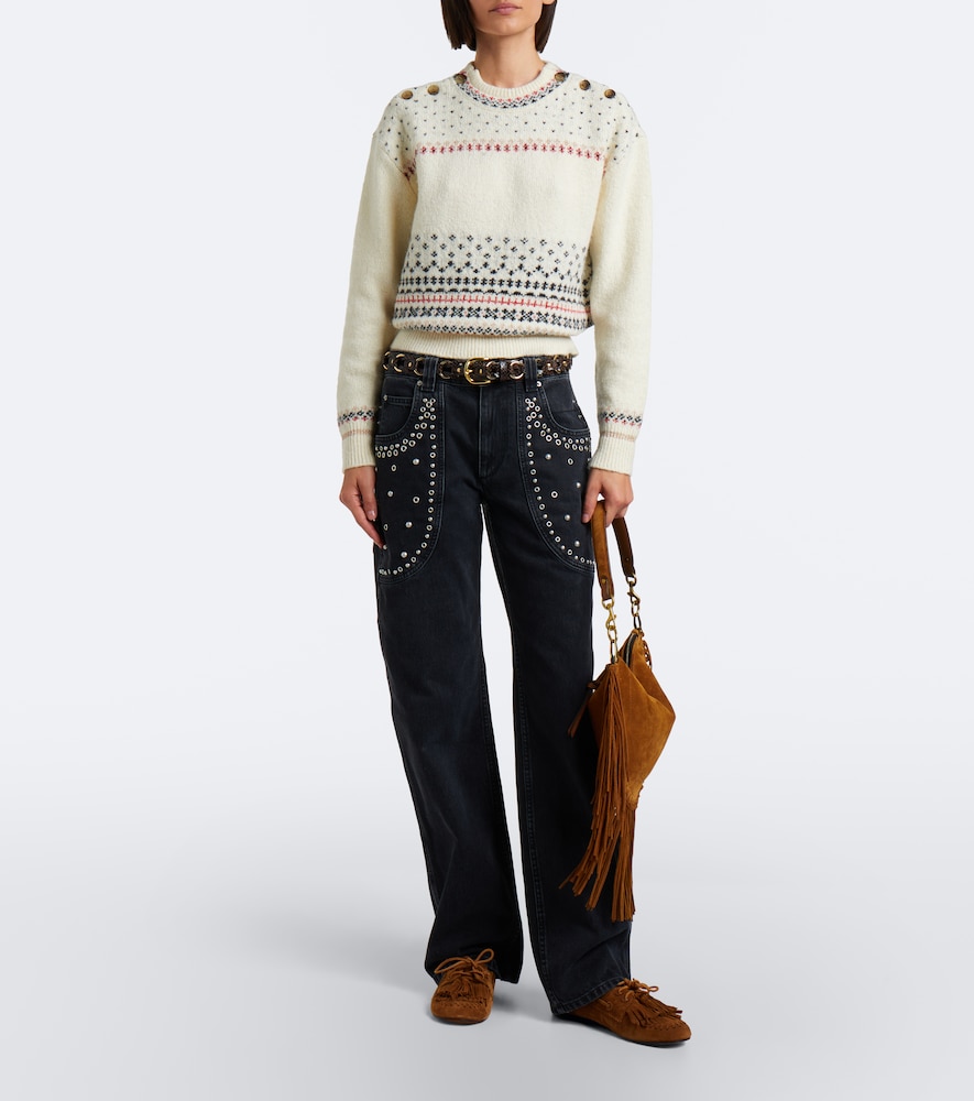 Zoe Fair Isle Cotton And Wool-Blend Sweater