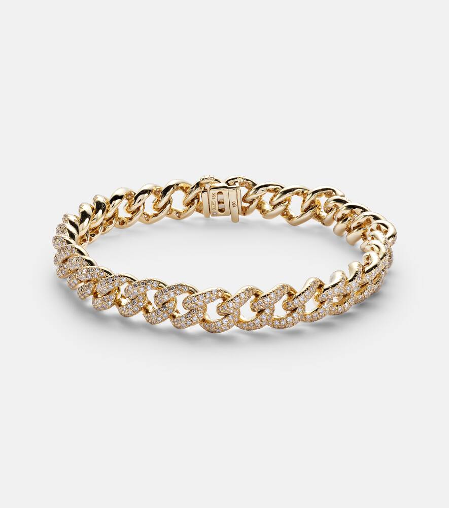 Shay Jewelry Medium 18kt yellow gold bracelet with diamonds