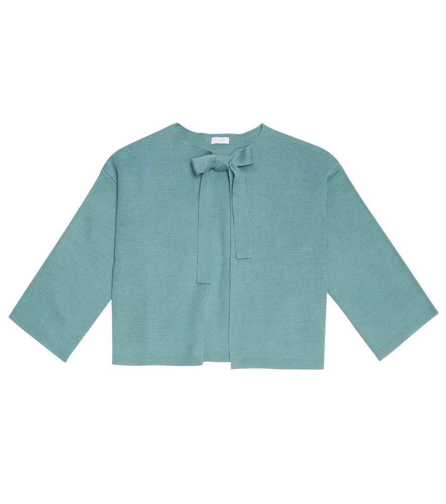 Il Gufo Cropped cotton cardigan