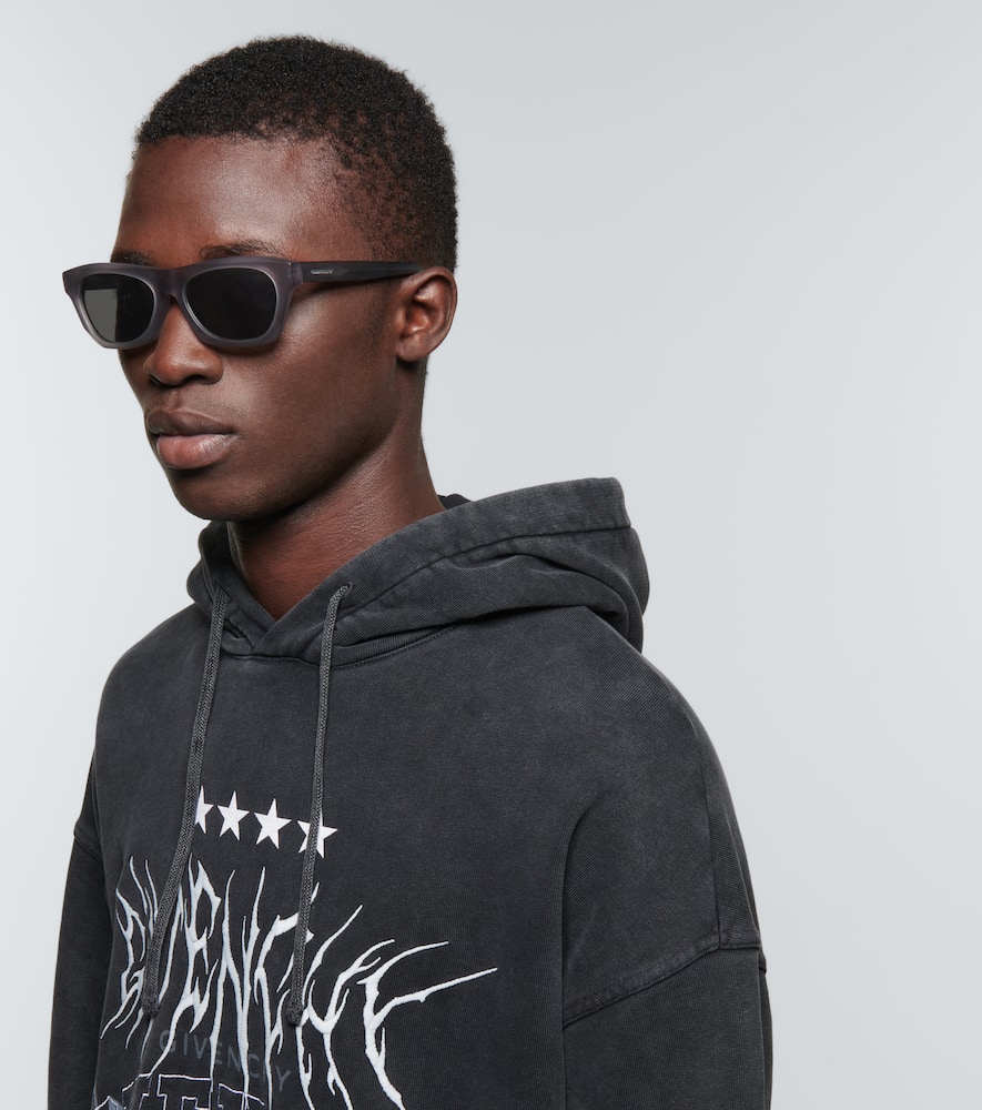 Givenchy Gv Day Rectangular Sunglasses In Grey / Other / Smoke Mirror