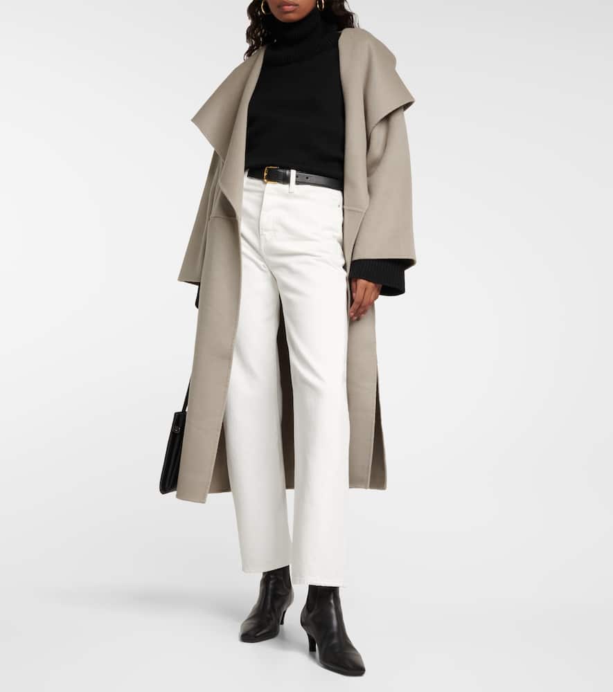 Totême Mid-rise Straight Jeans In Off White