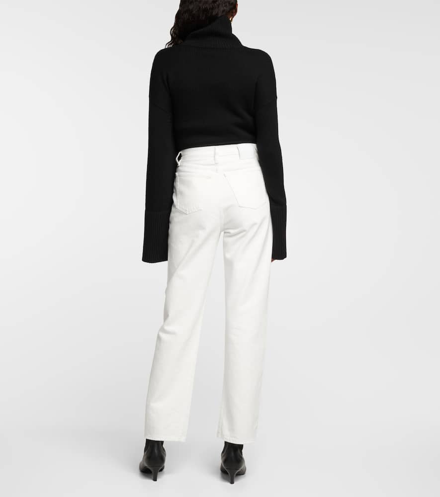 Totême Mid-rise Straight Jeans In Off White