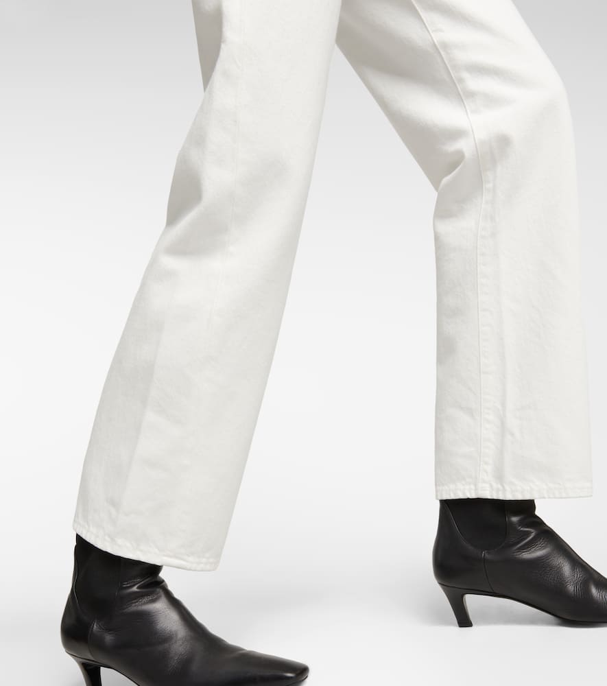 Totême Mid-rise Straight Jeans In Off White