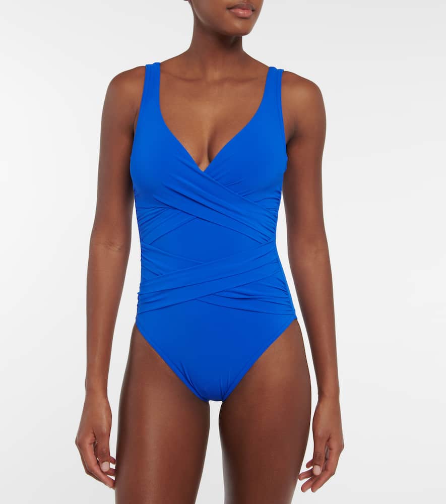 Karla Colletto Smart Ruched Swimsuit In Cobalt