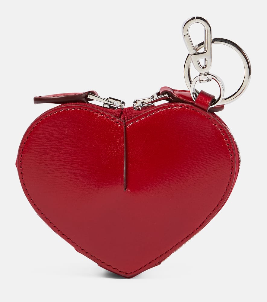 Alaïa Le Coeur Mini Leather Coin Purse In Red