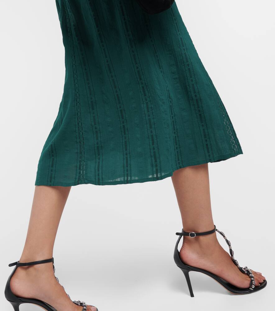 Isabel Marant Étoile Imany Cotton-blend Midi Dress In Black
