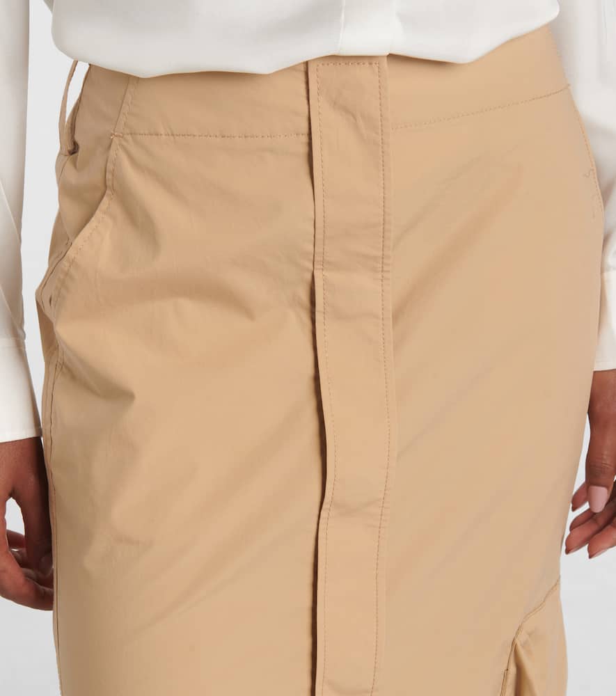 Dorothee Schumacher Poplin Power Cotton-blend Maxi Skirt In Beige