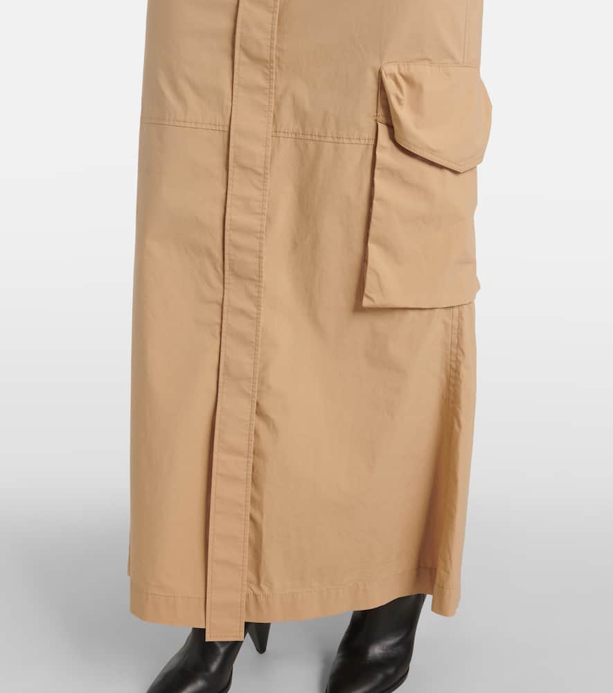Dorothee Schumacher Poplin Power Cotton-blend Maxi Skirt In Beige