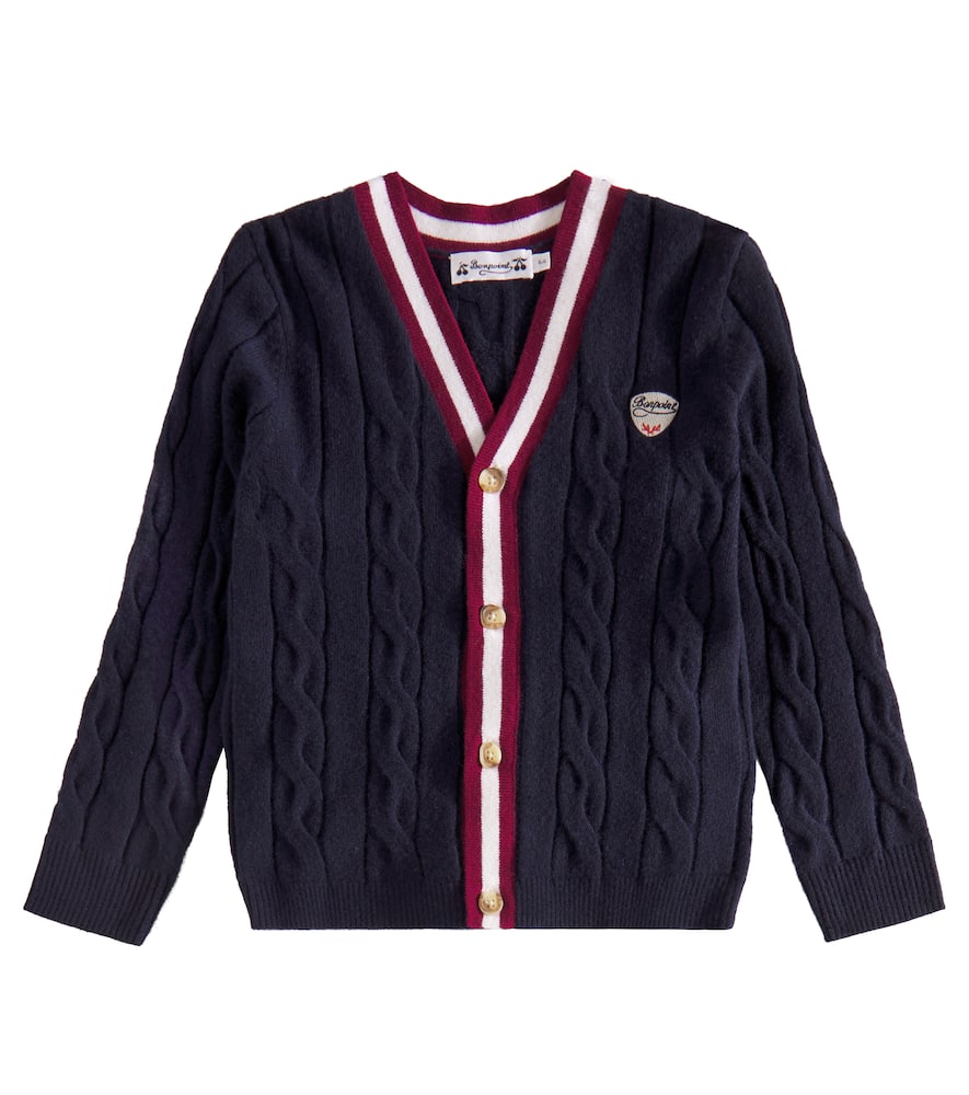 Bonpoint Galvin Wool Cardigan In Blue