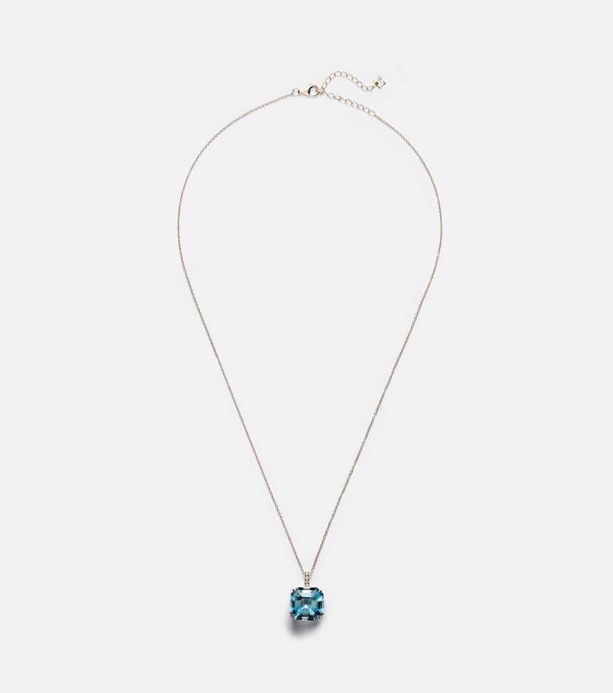 Mateo 14kt gold necklace with topaz and diamonds