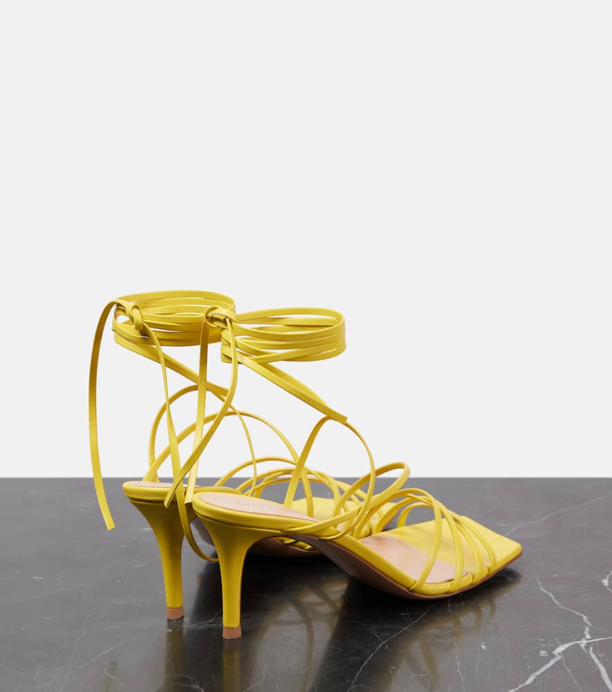 Gianvito Rossi Sylvie 105 Leather Sandal In Yellow